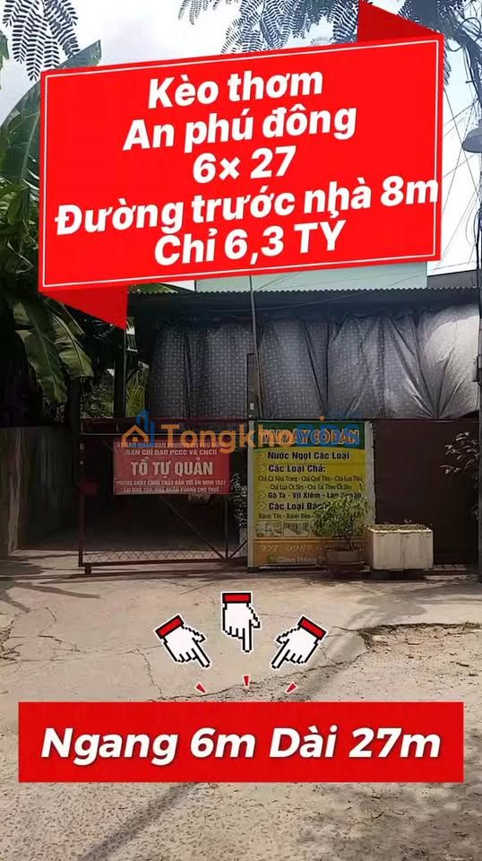 Đất Phường An Phú Đông Q12 162m² 6 tỷ - Sổ đỏ chính chủ