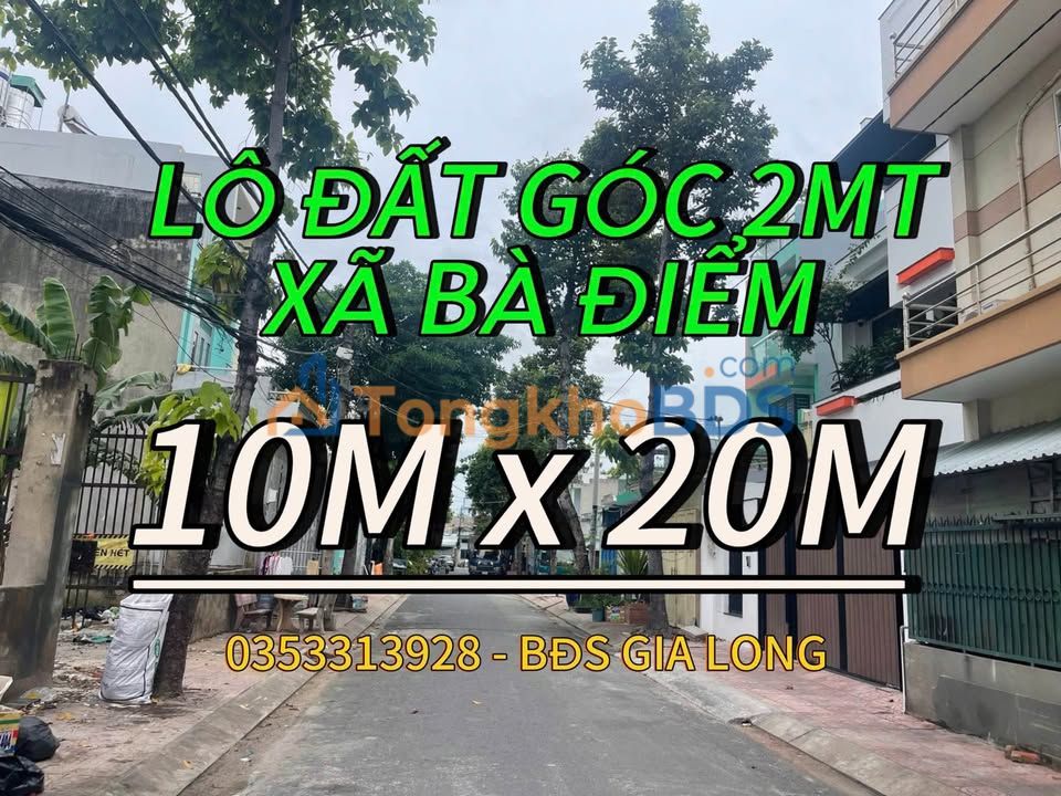 Đất Góc 2 Mặt Tiền Hóc Môn 200m² - Kinh Doanh Đắc Lợi 6.5 Tỷ