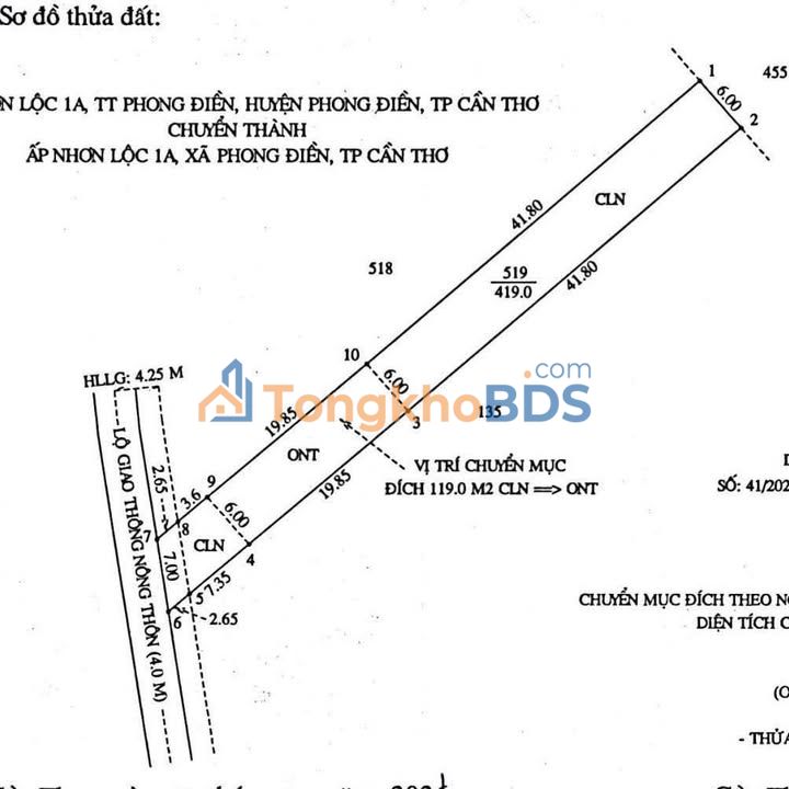 Đất Nền 419m² Mỹ Khánh, Phong Điền - Sổ Thổ Cư, Giá 1.39 Tỷ