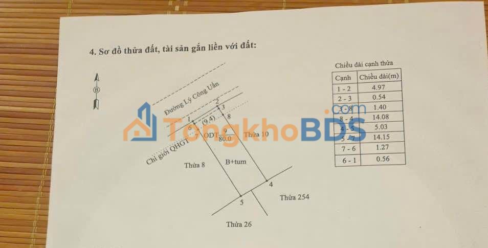 Đất Tặng Nhà Mặt Phố Lý Công Uẩn, TP Hải Dương - 80m² Giá 4.x Tỷ