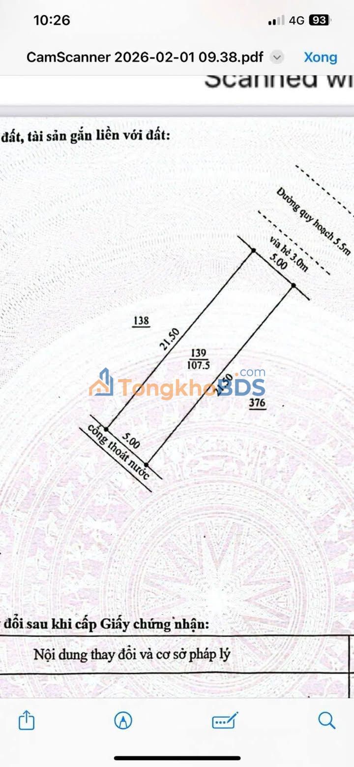 Bán Đất Mặt Tiền 5m Khu Dragons Đà Nẵng - 107.5m² Sổ Đỏ Giá 3.2 Tỷ