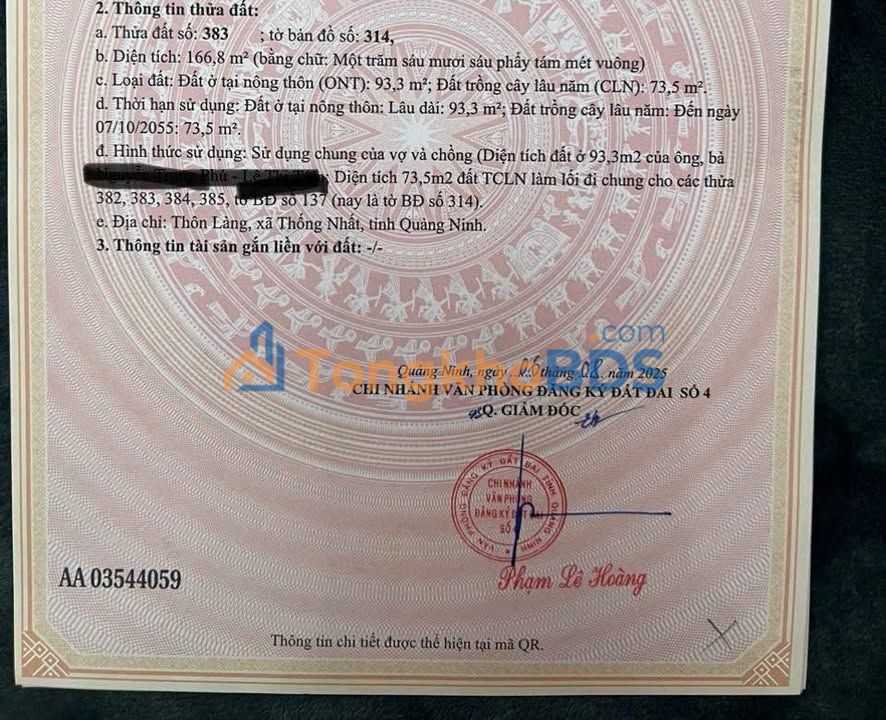 Đất Nền Xã Thống Nhất - Sổ Đỏ Sẵn Sàng, Gần Trung Tâm Hành Chính Tỉnh