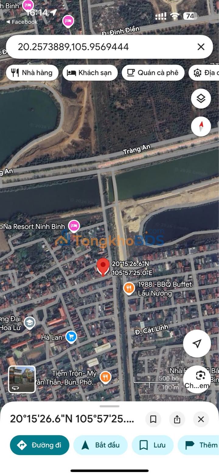 Bán đất mặt tiền Xuân Thành, Hoa Lư 75m² - Kinh doanh đắc lợi