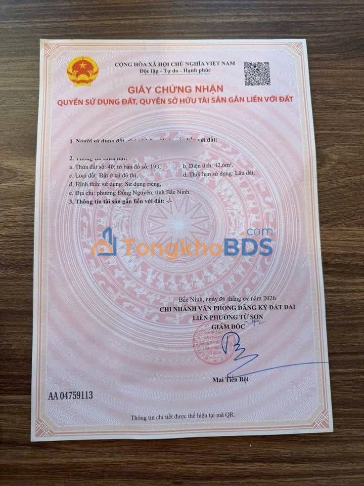 Nhà 2 Tầng Trang Hạ Từ Sơn - 42.6m² Ô Tô Tránh Nhau, Sổ Sẵn