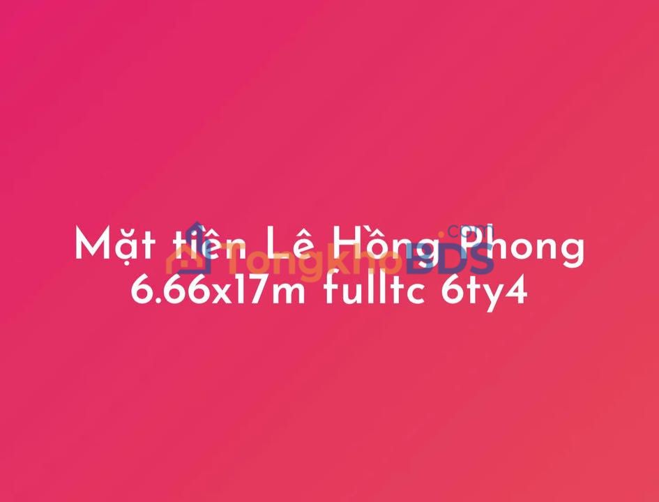 Nhà Mặt Tiền Lê Hồng Phong, BMT - 112m² Thổ Cư, Giá 6.4 Tỷ