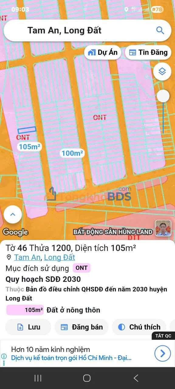 Đất Nền Tam An, Long Điền 105m² - Sổ Hồng Thổ Cư, Gần Biển Long Hải