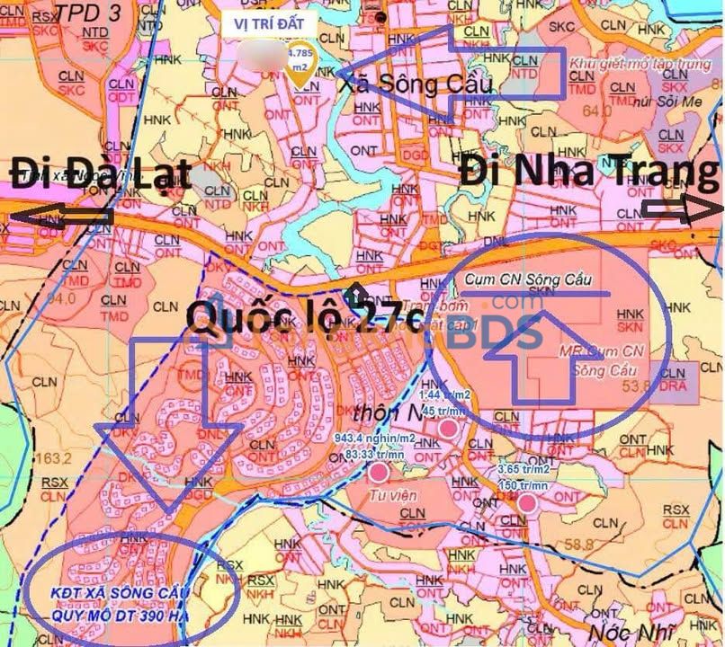 Đất Thổ Cư 2.445m² Tách 12 Nền Sông Cầu, Khánh Vĩnh - Giá Đầu Tư Tốt