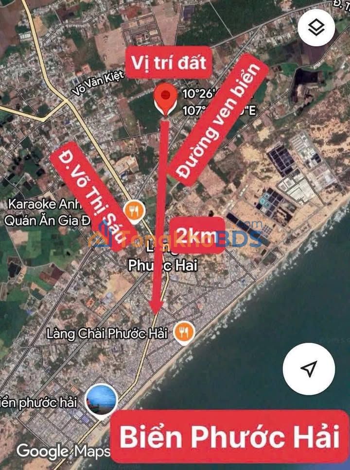 Đất Phước Hải Long Điền 115m² 1,35 tỷ - Sổ đỏ chính chủ