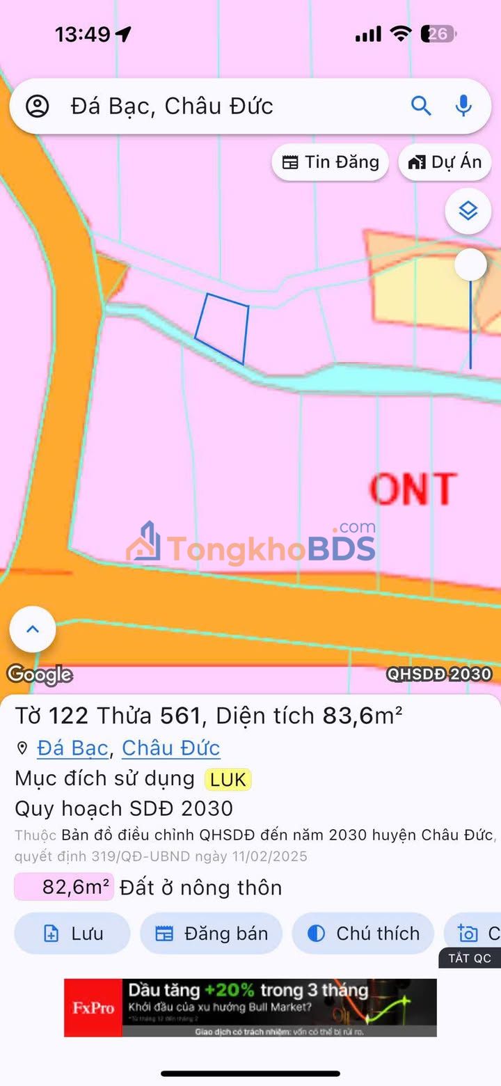 Đất Phước Hưng Bà Rịa 82m² Sổ Đỏ Giá 230 Triệu - Ngộp Giá Chốt Nhanh