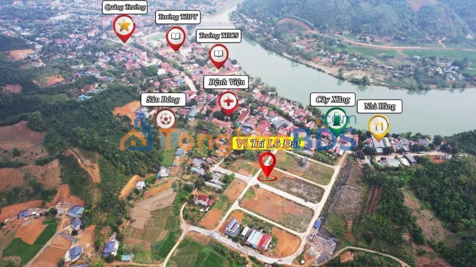 Đất đấu giá Phố Ràng, Bảo Yên 100m² - Sổ đỏ sẵn sàng, giá chỉ từ 5xx triệu