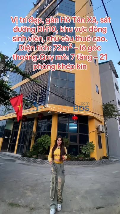 Cho thuê nhà trọ 7 tầng lô góc - 21 phòng full nội thất - DH10, Thạch Thất