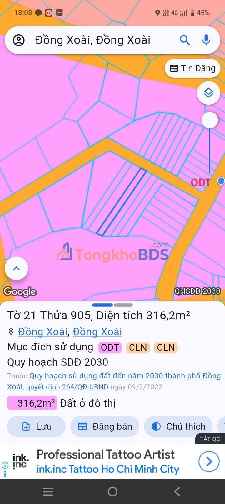 Đất Nền Chơn Thành 300m² - Sổ Hồng Sẵn, Gần KCN, Giá 590 Triệu