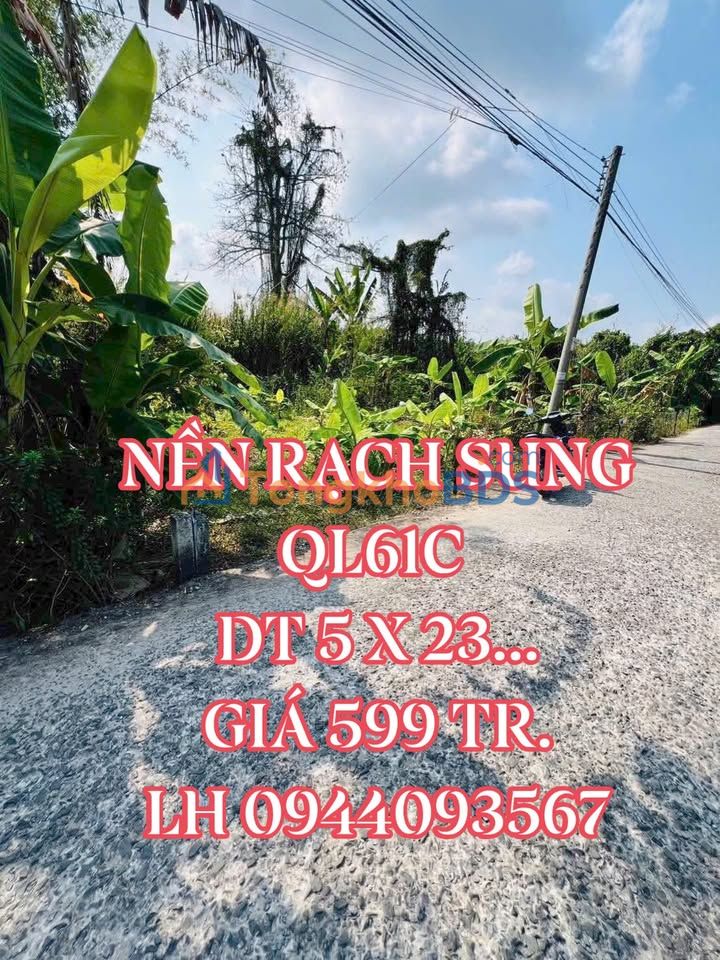 Bán Nền Đẹp Mặt Tiền Rạch, 115m² Thổ Cư Phong Điền, Cần Thơ - 599 Triệu