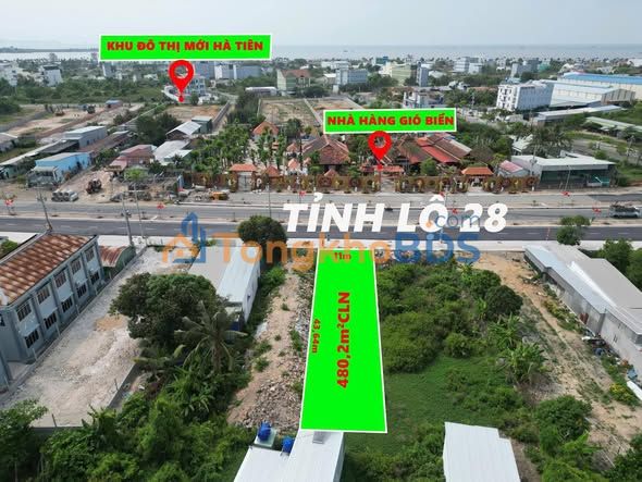 Bán Đất Mặt Tiền Tỉnh Lộ 28 Hà Tiên 480m² - Kinh Doanh Sầm Uất