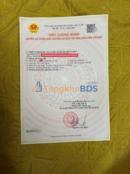 Đất nền H100 Yên Phong 90m² 13 tỷ - Sổ đỏ chính chủ