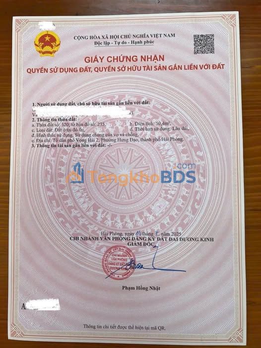 Đất Nền Dương Kinh 50m² - Sổ Hồng Sẵn Sàng - Giá Đầu Tư 1.3 Tỷ