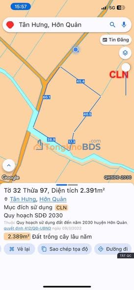 Đất nền Hớn Quản 2400m² - Mặt tiền 40m, Sẵn sổ hồng, Giá chỉ 520 triệu