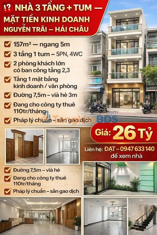 Nhà Mặt Tiền Kinh Doanh Nguyễn Trãi, 157m², 26 Tỷ - Cơ Hội Đầu Tư Vàng