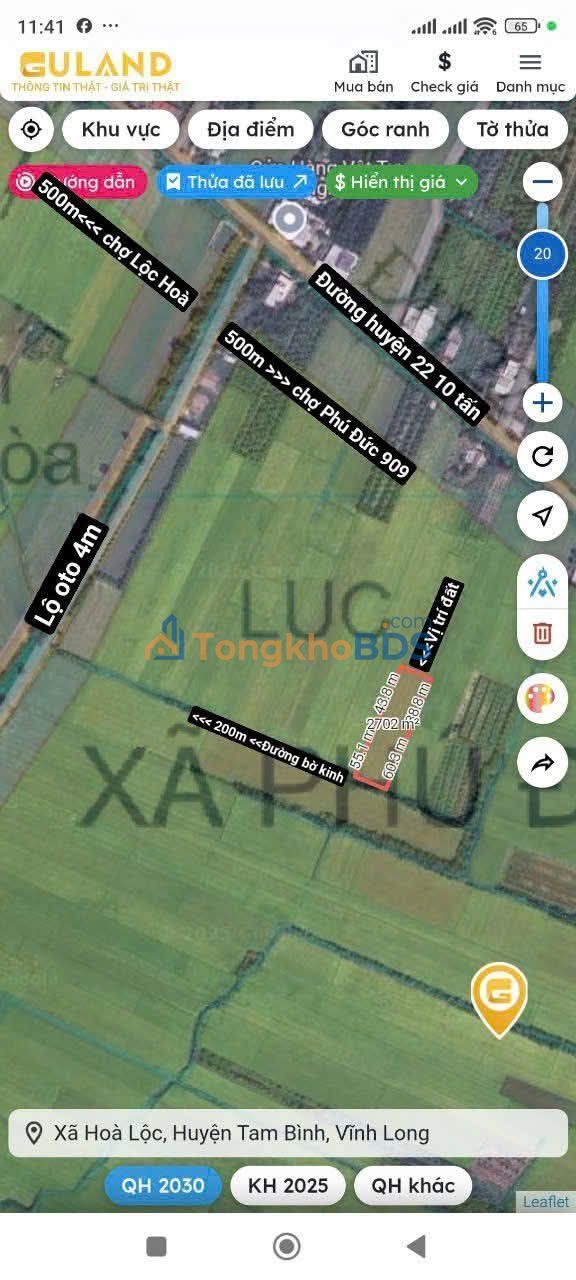 Bán Gấp Đất Vườn 2700m² Thị Trấn Long Hồ, Vĩnh Long - Tiềm Năng Sinh Lời Cao