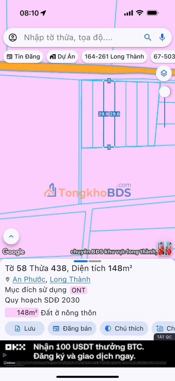 Đất thổ cư 148m² An Phước, Long Thành - Sẵn Sàng Xây Dựng