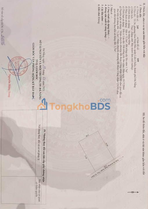 Đất nền Liên Chiểu 75m² - Sổ đỏ chính chủ, gần sông Cu Đê