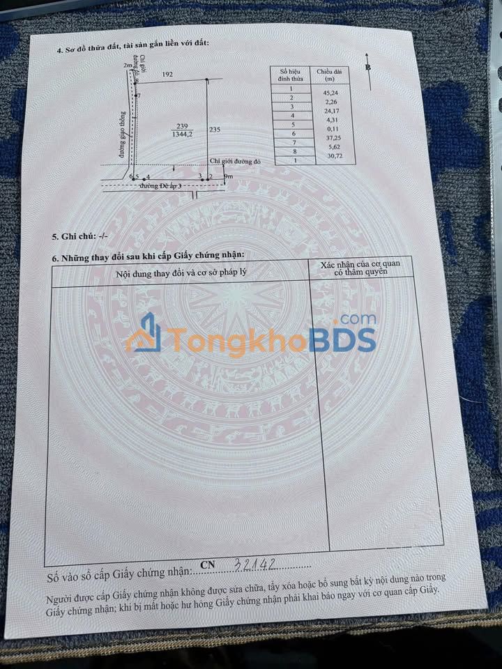 Đất Nền Mặt Tiền Đường Đê Phước Vĩnh Tây, Cần Giuộc - 1344m² Sẵn Sàng Đầu Tư