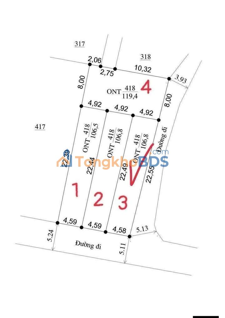 Đất nền Hoằng Hóa 106.8m² full thổ - Lô đầu ve, giá 7xx triệu