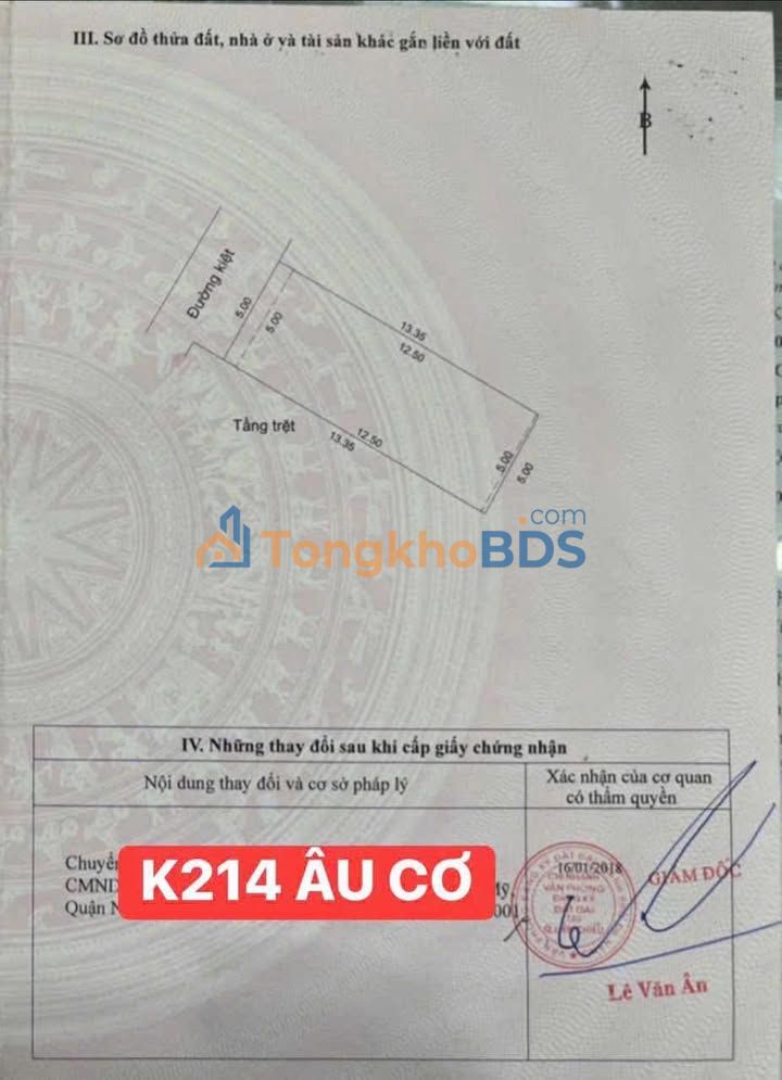 Nhà trọ 66.7m² Âu Cơ, Đà Nẵng - Thu nhập 5.5 triệu/tháng, gần ĐH Bách Khoa