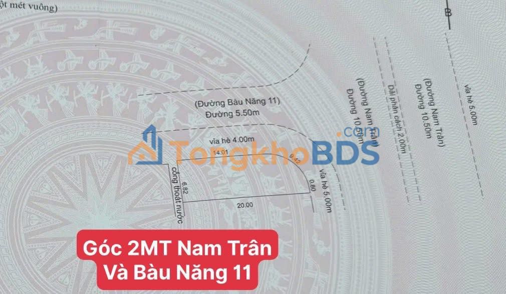 Nhà Mặt Tiền Nam Trân & Bầu Năng, Đà Nẵng - 140m² Hướng Nam - Giá 13 Tỷ