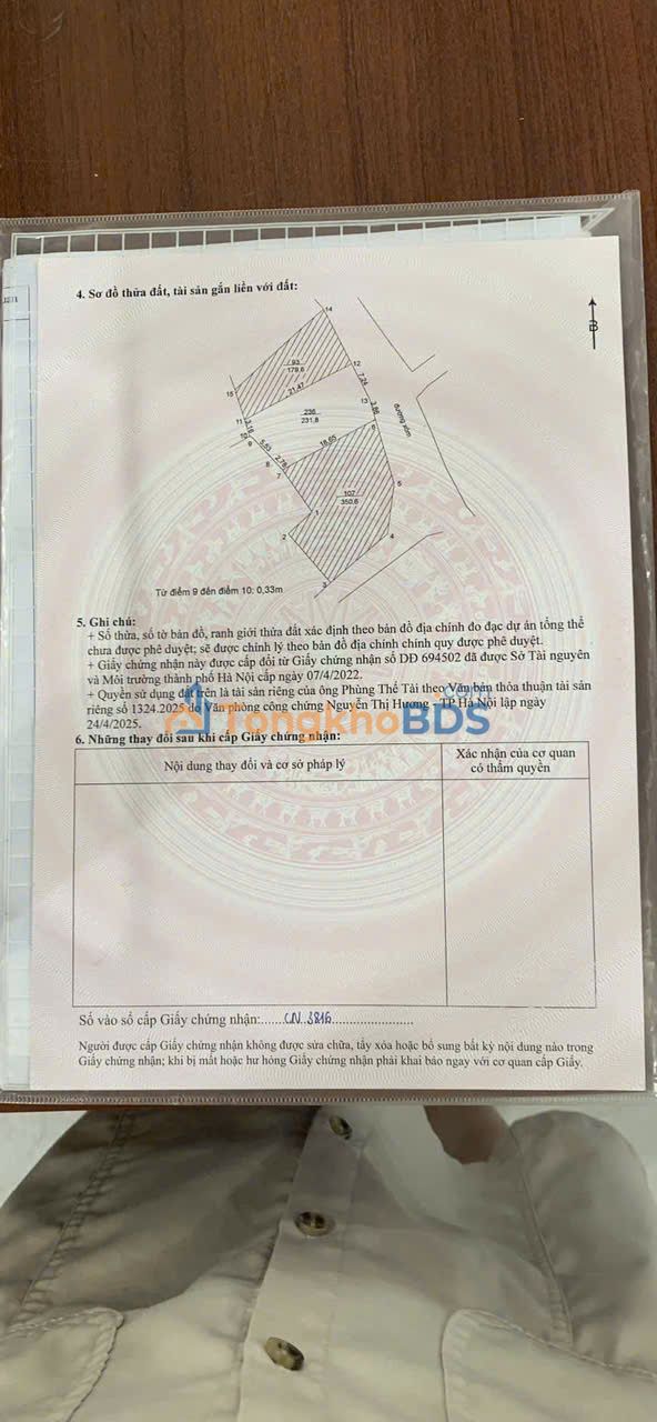 Đất Ba Trại Ba Vì 232m² thỏa thuận - Sổ đỏ chính chủ