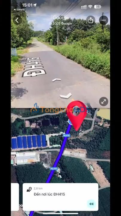 Bán Đất Vàng 1200m² Mặt Tiền DH415, Bắc Tân Uyên - Sổ Hồng TC, Giá 3.3 Tỷ