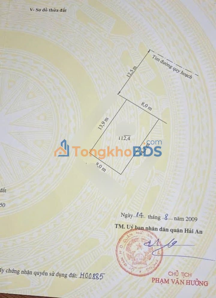 Bán Đất Nền TĐC Hạ Đoạn 3, Hải An - 112m² Mặt Tiền Rộng 8m