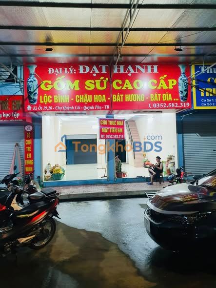 Cho thuê mặt bằng kinh doanh mặt chợ Quỳnh Côi, Thái Bình - 60m²