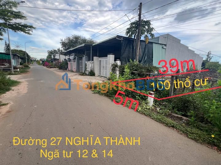 Đất nền Đường 27 Nghĩa Thành 195m² 1.3 tỷ - Sổ đỏ chính chủ
