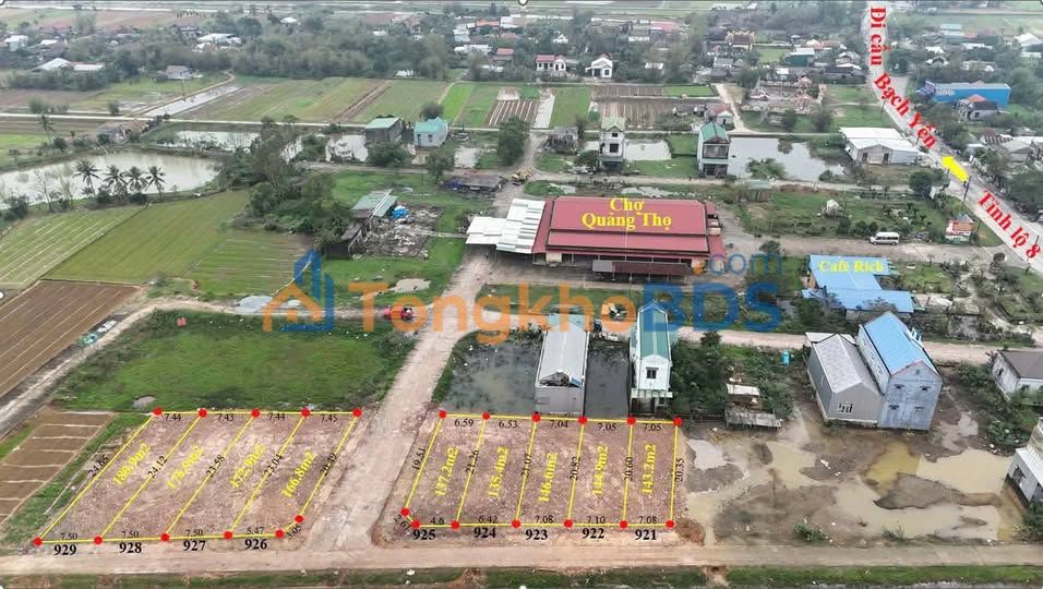Đất nền Quảng Thọ Huế 135-180m² giá 870 triệu - Sổ đỏ chính chủ