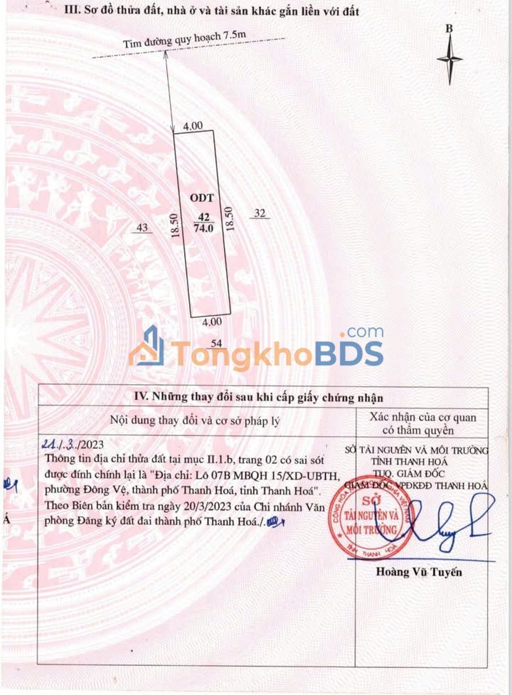 Nhà Mặt Tiền Trần Văn Ơn, 74m², Hướng Bắc - Gần ĐH Hồng Đức