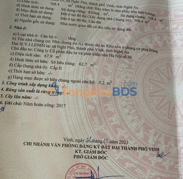 Bán Căn hộ 68m² Đường Lê Nin, Vinh - Giá 2 Tỷ: Gần Bệnh viện Quốc tế
