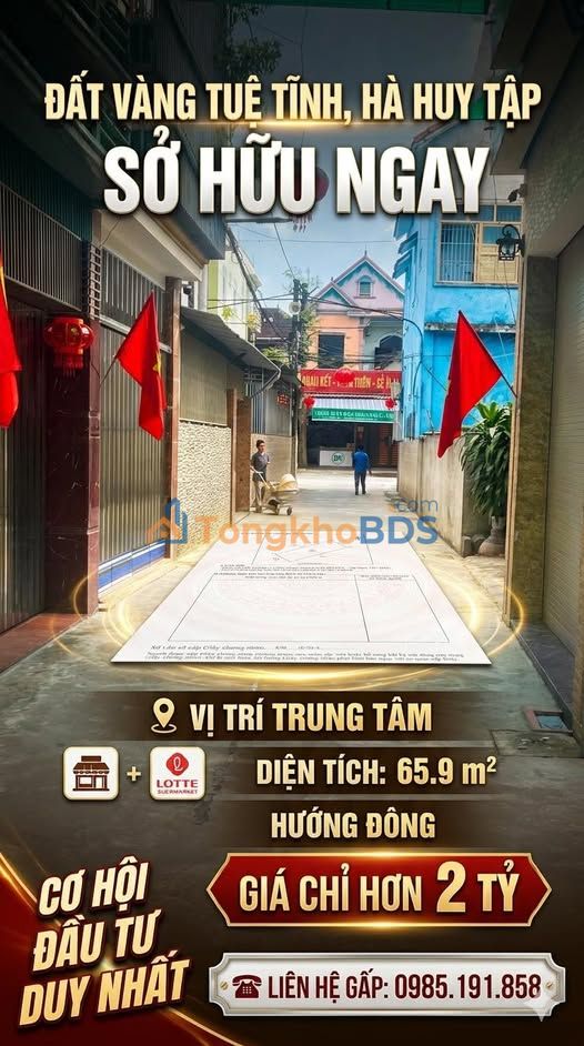 Đất Nền Đường Tuệ Tĩnh Vinh 65.9m² Giá Hơn 2 Tỷ - Sổ Đỏ Sẵn Sàng