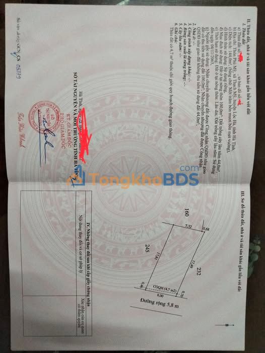 Bán đất nền 144m² Thạch Mỹ, Lộc Hà - Sổ đỏ sẵn sàng, gần chợ, trường, trạm xá