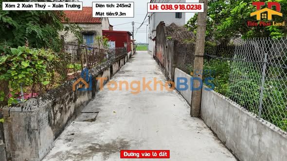 Đất nền Xuân Thuỷ Xuân Trường 245m² - Sổ đỏ chính chủ