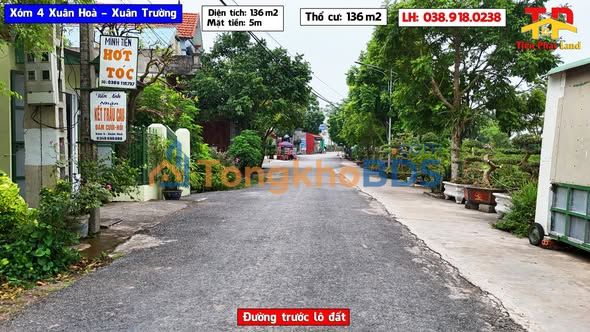 Đất thổ cư Xuân Ngọc Xuân Trường 136m² - Sổ đỏ chính chủ