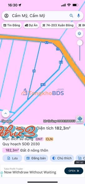 Bán Gấp Đất Nền 182m² Xã Bảo Bình, Cẩm Mỹ - Giá Chỉ 4xx Triệu