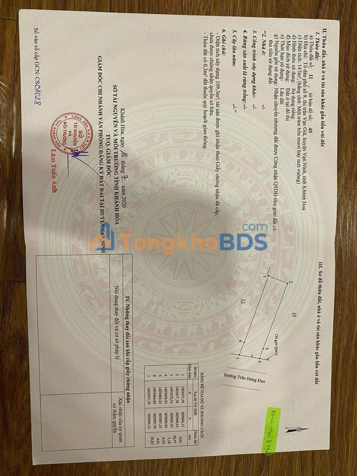 Đất Vàng 147m² Trần Hưng Đạo, Vạn Giã - View Biển, Kinh Doanh Đỉnh Cao