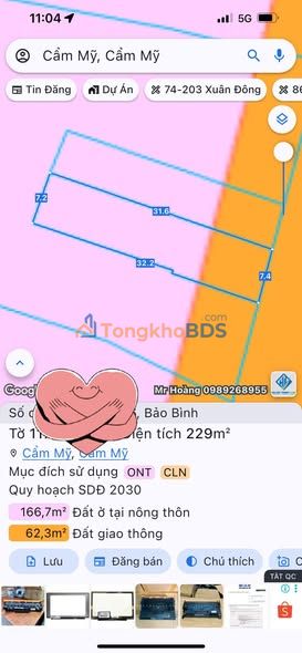 Nhà 229m² Full Thổ Cư, Kinh Doanh Tốt Đường Chương Định, Cẩm Mỹ - Giá 2X Tỷ