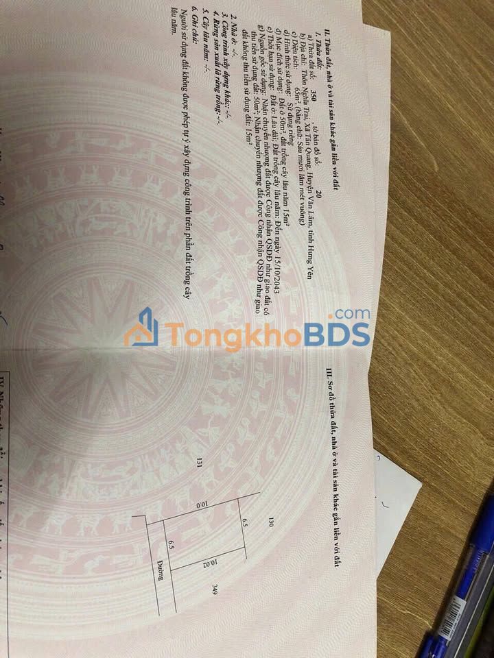 Bán đất Làng Nghĩa Trai, Như Quỳnh 65m² - Sổ đỏ chính chủ, giá tốt