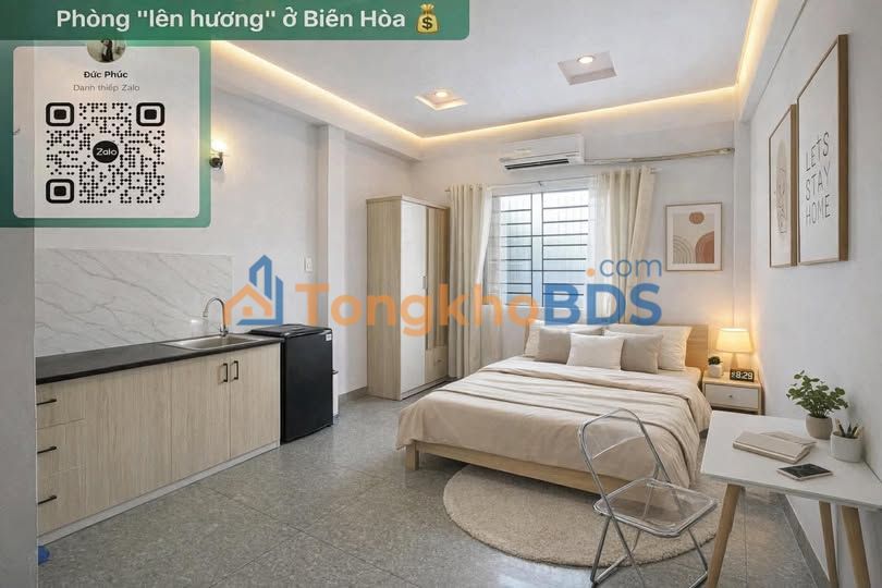 Cho thuê căn hộ dịch vụ 20m² khu D2D Biên Hòa - Giá 3.8 triệu/tháng