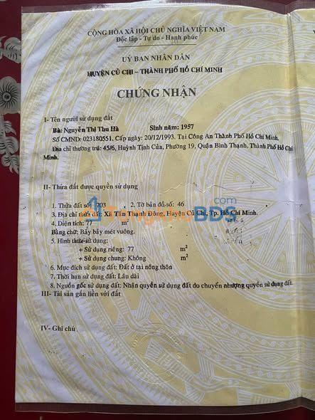 Nhà Mặt Tiền Đường Nhựa 77 Củ Chi - 77m² Full Thổ Cư, Giá 2.1 Tỷ