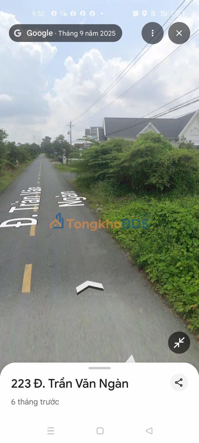 Bán Đất Thổ Cư Mặt Tiền Trần Văn Ngàn, Tân An - 149m² Giá 1.55 Tỷ