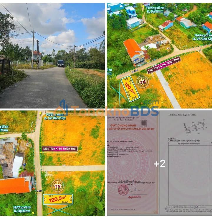 Đất Kiệt 86 Thiên Thai, Huế - 120m² Sổ Đỏ, Giá Tốt Đầu Tư