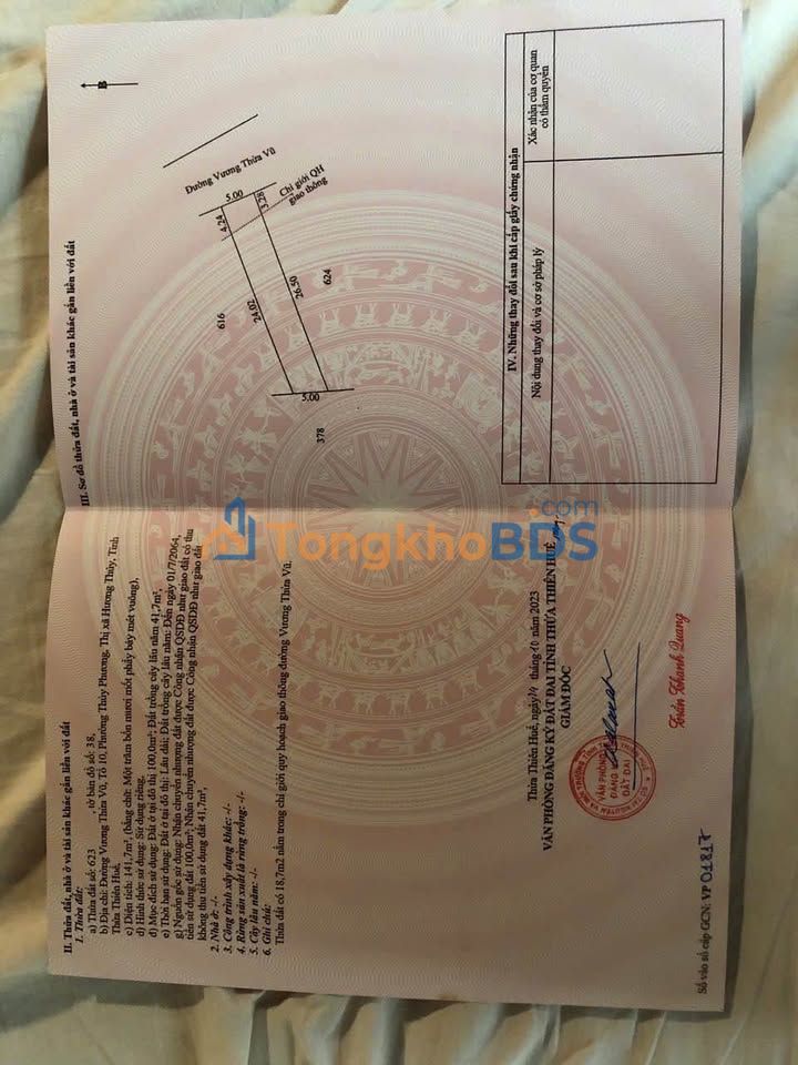 Mặt Tiền Vương Thừa Vũ, Huế: 141.7m² - Kinh Doanh Sầm Uất, Giá 1.46 Tỷ